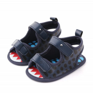 Reducere  Sandalute bleumarine cu barete – Croco