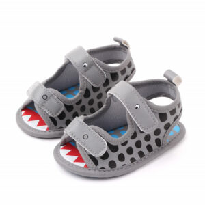 Reducere  Sandalute gri cu barete – Croco