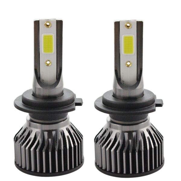 Reducere  Set 2 LED-uri Auto Techstar® V6, H7, 40w, 4000 Lumeni, 6500K, AUTO, 12-24 Volti, COB, Canbus, Radiator Aluminiu Reducere