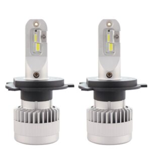 Reducere  Set 2 LED-uri Auto Techstar® X9, H4, 60w, 8000 Lumeni, 6500K, AUTO, 12-24 Volti, CSP, Canbus, Miez Cupru, Radiator Aluminiu Reducere