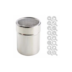 Reducere  Set Sita pentru decorat cafeaua din inox + 16 forme Reducere