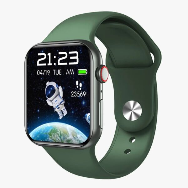 Reducere  Smartwatch Techstar® HW18, Ecran Touch HD 1.6 inch, Bluetooth 5.2, Senzor Tensiune, Puls, Oximetru, 2 Bratari, Silicon și Textil, Verde Reducere