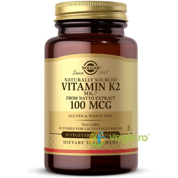 Reducere  Vitamina K2 100mcg 50cps vegetale