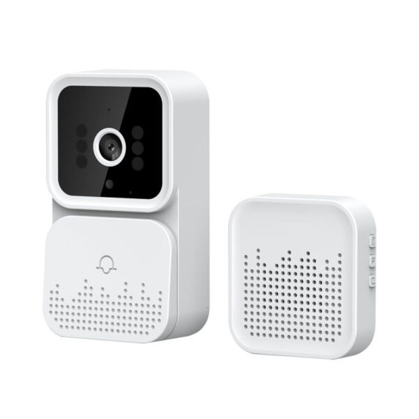 Reducere  Sonerie inteligenta Techstar® M6 Tuya, 1080P, 2.4G WIFI , 800 mAh, DC5V/2A, Vizibilitate nocturna, IP 65, Alb Reducere