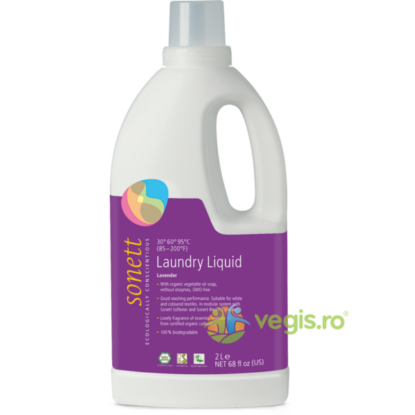 Reducere  Detergent Lichid Pentru Rufe Albe Si Colorate Cu Lavanda Ecologic/Bio 2L Sonett