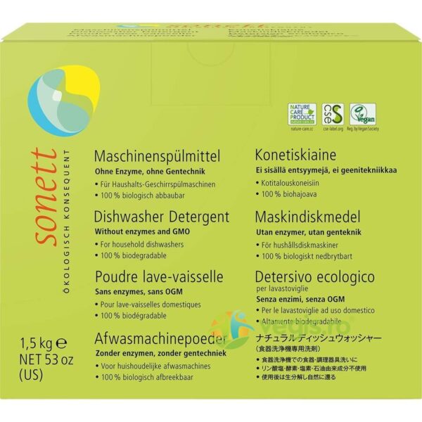 Reducere  Detergent Praf pentru Masina de Spalat Vase Ecologic/Bio 1.5kg