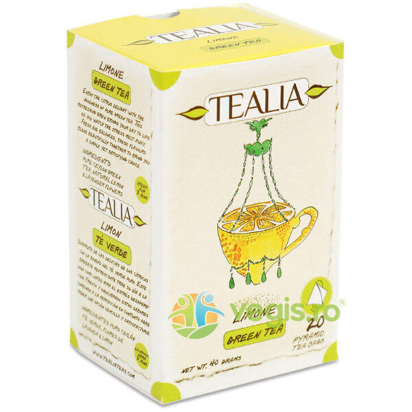 Reducere  Ceai Verde Limone 20 plicuri piramida Secom,