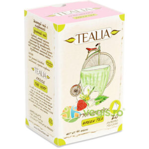 Reducere  Ceai Verde Strawberry 20 plicuri piramida Secom,