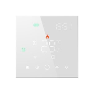 Reducere  Termostat Techstar® Smart TH-10W, Wireless, 16A, 3500W, Google Home, Alexa, Tuya, Senzor Pardoseala, Alb Reducere