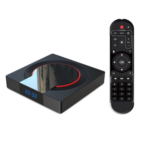 Reducere  TV Box Techstar® i96 pro, procesor 3xs905, android 9.0, uhd 8k, 4gb ram, lpddr4, 32gb rom, Quad Core, Wi-Fi 2ghz, 64bit, telecomanda, Negru Reducere