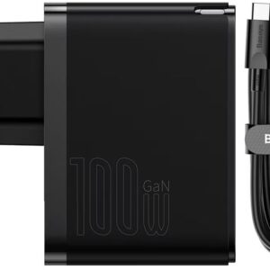 Reducere  ✅ Incarcator retea Baseus GaN5 Pro, 1x USB, 1x USB-C, Quick Charge 100W, Black Reducere