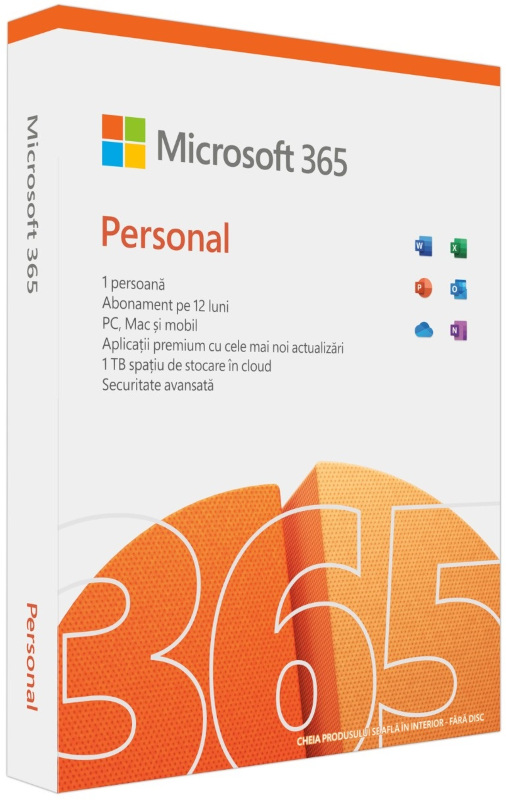 Reducere  ✅ Aplicatie Microsoft 365 Personal 64-bit, Engleza, Subscriptie 1 An, 1 Utilizator, 1 TB stocare OneDrive per utilizator, Retail Reducere