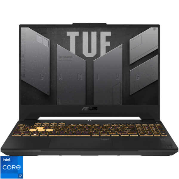 Reducere  ✅ Laptop ASUS Gaming 15.6” TUF F15 FX507ZI4, FHD 144Hz, Procesor Intel® Core™ i7-12700H (24M Cache, up to 4.70 GHz), 16GB DDR4, 1TB SSD, GeForce RTX 4070 8GB, No OS, Mecha Gray Reducere