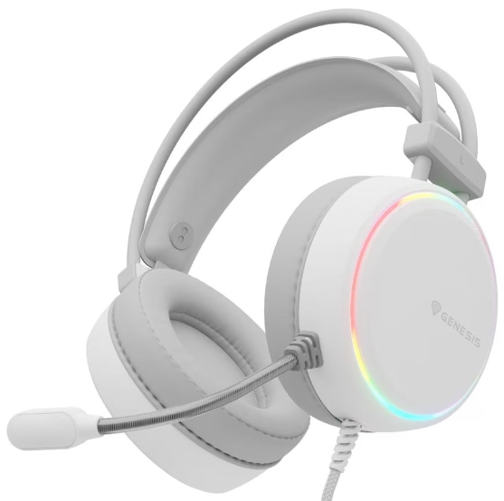 Reducere  ✅ Casti Gaming Genesis Neon 613 White Reducere