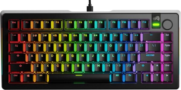 Reducere  ✅ Tastatura Gaming Glorious GMMK 3 Pro Black RGB 75% Prebuilt, Fox MX Switch, Mecanica Reducere