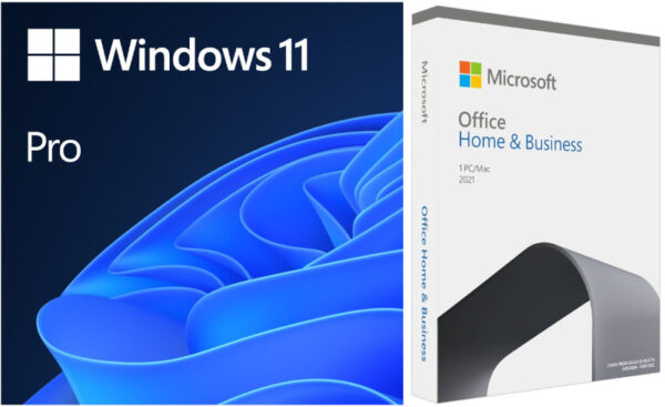 Reducere  ✅ Sistem de operare Microsoft Pachet Special Licente Retail PRO: 1x Windows 11 PRO + 1x Office Home and Business 2021 Reducere