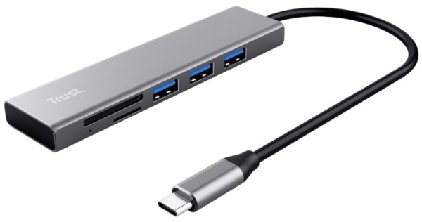 Reducere  ✅ Hub USB Trust Halyx Fast USB-C & Card Reader, 3-port Hub Reducere