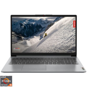 Reducere  ✅ Laptop Lenovo 15.6” IdeaPad 1 15AMN7, FHD IPS, Procesor AMD Ryzen™ 5 7520U (4M Cache, up to 4.3 GHz), 16GB LPDDR5, 1TB SSD, AMD Radeon 610M, No OS, Cloud Grey Reducere