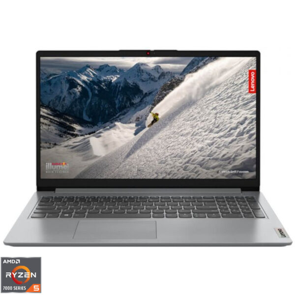 Reducere  ✅ Laptop Lenovo 15.6” IdeaPad 1 15AMN7, FHD IPS, Procesor AMD Ryzen™ 5 7520U (4M Cache, up to 4.3 GHz), 16GB LPDDR5, 1TB SSD, AMD Radeon 610M, No OS, Cloud Grey Reducere