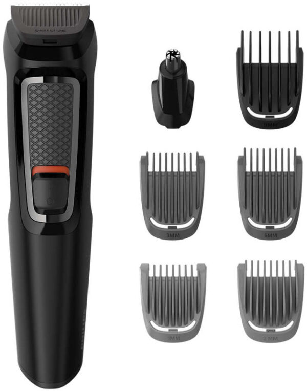 Reducere  ✅ Aparat de tuns Philips Multigroom Seria 3000 7 in 1 MG3720/15, Lame cu ascutire automata, Accesorii lavabile Reducere