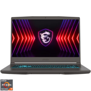 Reducere  ✅ Laptop MSI Gaming 15.6” Thin A15 B7VF, FHD 144Hz, Procesor AMD Ryzen™ 7 7735HS (16M Cache, up to 4.75 GHz), 16GB DDR5, 1TB SSD, GeForce RTX 4060 8GB, Free DOS, Cosmos Gray Reducere