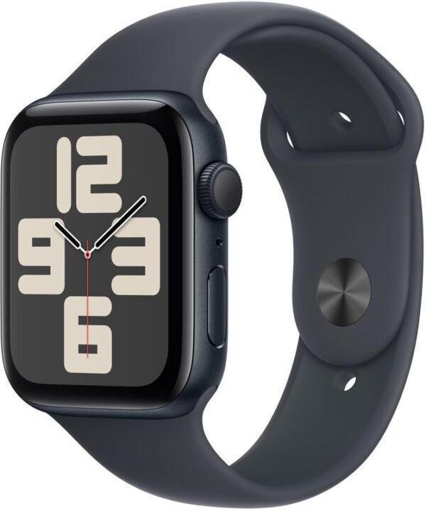 Reducere  ✅ SmartWatch Apple Watch SE (2024) v3, GPS, 44mm Aluminium Midnight cu Midnight Sport Band – S/M Reducere