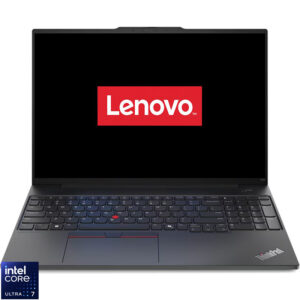 Reducere  ✅ Laptop Lenovo 16” ThinkPad E16 Gen 2, WUXGA IPS, Procesor Intel® Core™ Ultra 7 155H (24M Cache, up to 4.80 GHz), 32GB DDR5, 1TB SSD, Intel Arc, No OS, Black Reducere