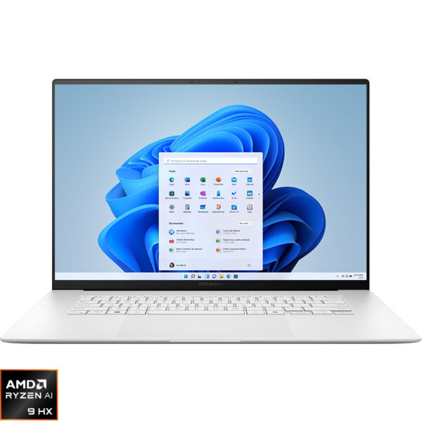 Reducere  ✅ Ultrabook ASUS 16” Zenbook S 16 OLED UM5606WA, 3K 120Hz, Procesor AMD Ryzen™ AI 9 HX 370 (24M Cache, up to 5.10 GHz), 32GB LPDDR5X, 1TB SSD, AMD Radeon 890M, Win 11 Pro, Scandinavian White Reducere