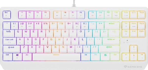 Reducere  ✅ Tastatura Gaming Genesis THOR 230 White TKL Outemu Red Switch Mecanica Reducere