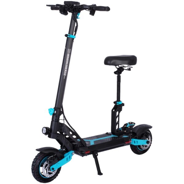 Reducere  Trotineta electrica pliabila RYDE 800 Warrior cu scaun – seria 10″, clasa protectie IP54, 800W/48V/18Ah viteza maxima 60Km/h, autonomie 70km