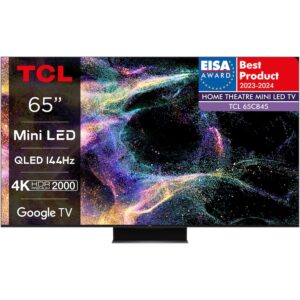 Reducere  Televizor TCL MiniLed 65C845, 164 cm, Smart Google TV, 4K Ultra HD, 100 Hz, Clasa G (Model 2023)