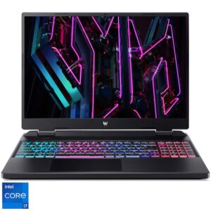 Reducere  Laptop Gaming Acer Predator Helios Neo 16 PHN16-72-71YK cu procesor Intel® Core™ i7-14700HX pana la 5.5GHz, 16″, WQXGA, IPS, 240Hz, 16 GB DDR5, 1TB SSD, NVIDIA® GeForce RTX™ 4070 8GB GDDR6, No OS, Abyssal Black