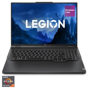 Reducere  Laptop Gaming Lenovo Legion Pro 5 16ARX8 cu procesor AMD Ryzen™ 7 7745HX pana la 5.1 GHz, 16”, WQXGA, IPS, 240Hz, 16GB, 1TB SSD, NVIDIA® GeForce RTX™ 4070 8GB GDDR6, No OS, Onyx Grey, 3y on-site, Premium Care