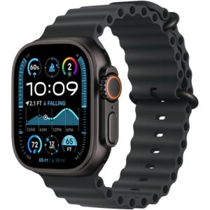 Reducere  Apple Watch Ultra 2, GPS, Cellular, Carcasa Black Titanium 49mm, Black Ocean Band