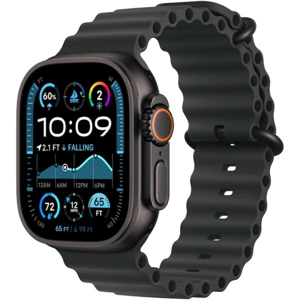 Reducere  Apple Watch Ultra 2, GPS, Cellular, Carcasa Black Titanium 49mm, Black Ocean Band