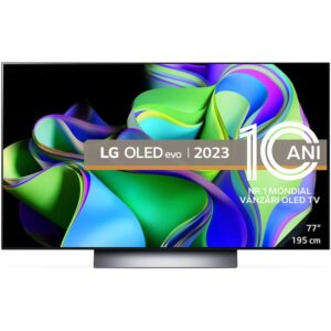 Reducere  Televizor LG OLED evo 77C31LA, 195 cm, Smart, 4K Ultra HD, 100 Hz, Clasa F (Model 2023)