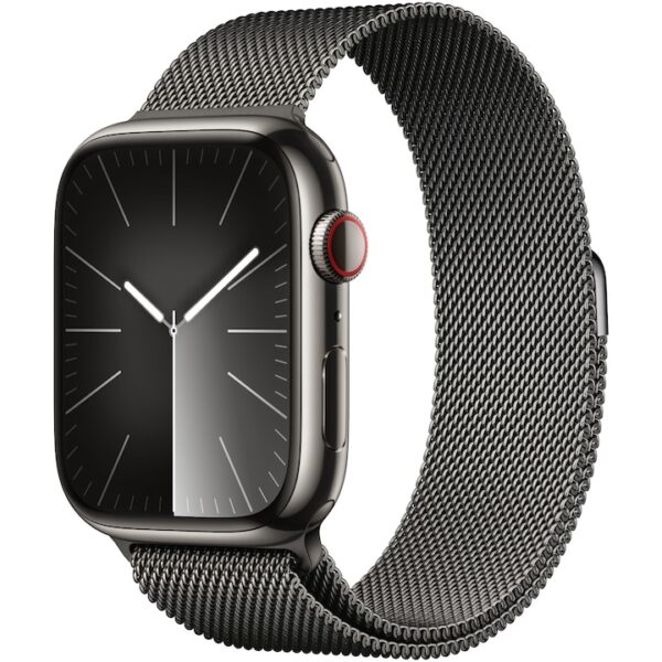 Reducere  Apple Watch 9, GPS, Cellular, Carcasa Graphite Stainless Steel 45mm, Graphite Milanese Loop