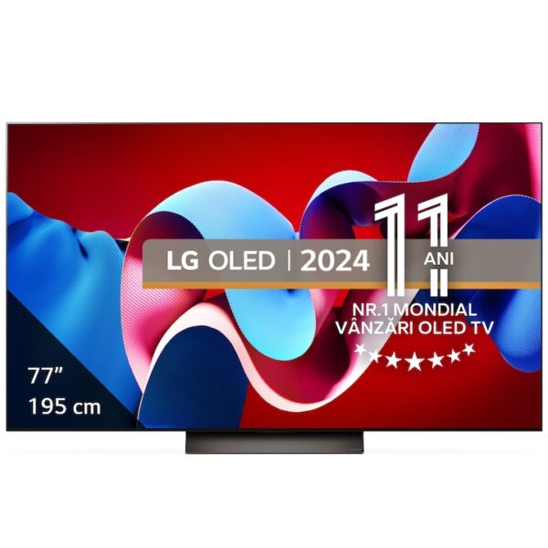 Reducere  Televizor LG OLED evo 77C41LA, 195 cm, Smart, 4K Ultra HD, 100 Hz, Clasa F (Model 2024)