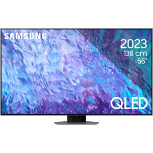 Reducere  Televizor SAMSUNG QLED 55Q80C, 138 cm, Smart, 4K Ultra HD, 100 Hz, Clasa G (Model 2023)