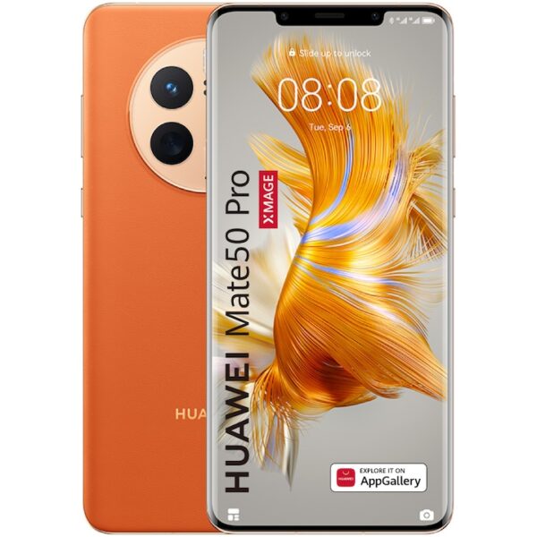 Reducere  Telefon mobil Huawei Mate 50 Pro, 8GB RAM, 512GB, 4G, Orange