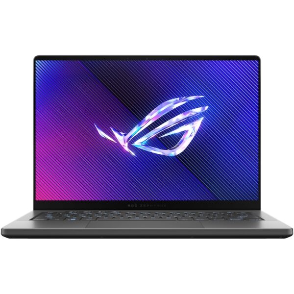 Reducere  Laptop Gaming ASUS ROG Zephyrus G14 GA403UI cu procesor AMD Ryzen™ 9 8945HS pana la 5.2 GHz, 14″, 3K, OLED, 120Hz, 32GB DDR5, 1TB SSD, NVIDIA® GeForce RTX™ 4070 8GB GDDR6, No OS, Eclipse Gray