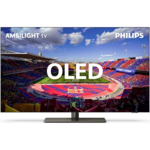 Reducere  Televizor Philips AMBILIGHT tv OLED 42OLED818, 106 cm, Google TV, 4K Ultra HD, 100 Hz, Clasa G (Model 2023)