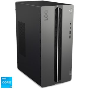 Reducere  Sistem Gaming Lenovo LOQ Tower 17IRR9 cu procesor Intel® Core™ i5-14400F pana la 4.70 GHz, 16GB DDR5, 512GB SSD M.2 2280 PCIe® 4.0×4 NVMe®, NVIDIA® GeForce RTX™ 3050 6GB GDDR6, No OS, Luna Grey