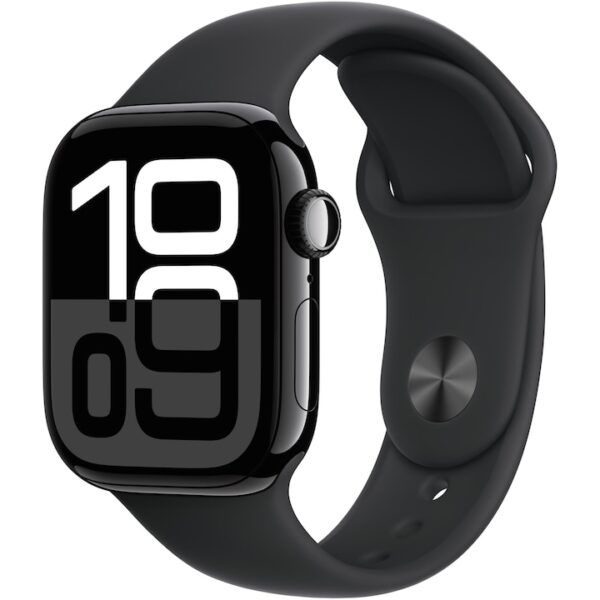 Reducere  Apple Watch 10 GPS, Carcasa Jet Black Aluminium 42mm, Black Sport Band – M/L