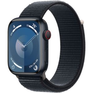 Reducere  Apple Watch 9, GPS, Cellular, Carcasa Midnight Aluminium 45mm, Midnight Sport Loop