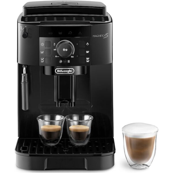 Reducere  Espressor automat De’Longhi Magnifica S ECAM 12.121.B, 1450 W, 5 tipuri de bauturi, 15 bari, Sistem manual de spumare, Rasnita cu 13 setari, Negru