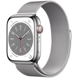 Reducere  Apple Watch 8, GPS, Cellular, Carcasa Silver Stainless Steel 41mm, Silver Milanese Loop