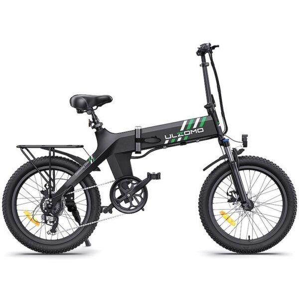 Reducere  Bicicleta electrica pliabila Ulzomo Ridge 20 E-bike, Negru