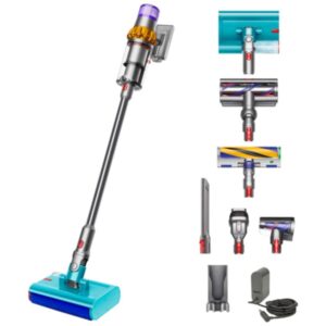 Reducere  Aspirator vertical fara fir cu spalare Dyson V15s Detect Submarine, 660 W, 240 AW, autonomie 60 minute, galben/nichel