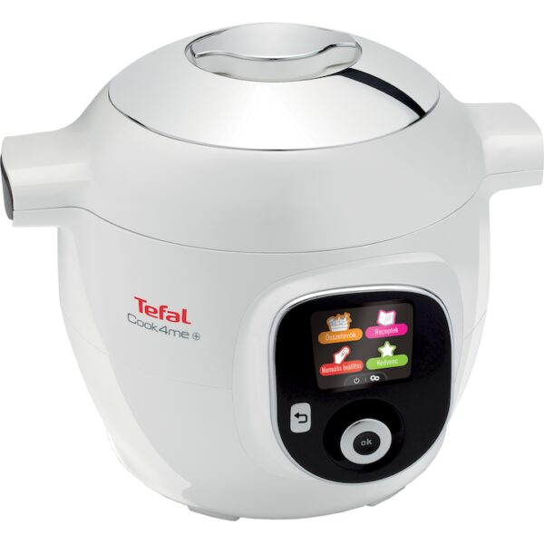 Reducere  Multicooker inteligent cu gatire sub presiune Tefal Cook4Me CY851130, 1600W, 6 moduri de gatit, instructiuni pas cu pas, rapid si usor, 150 de retete, capacitate 6 l, alb